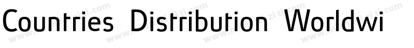 Countries Distribution Worldwide字体转换